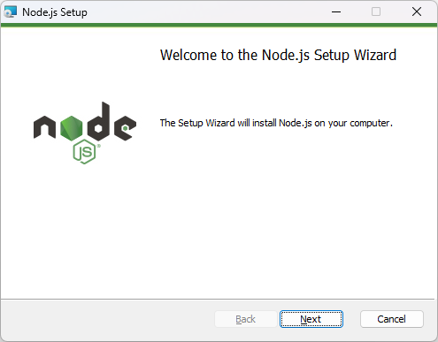 Node.js 설치 시작