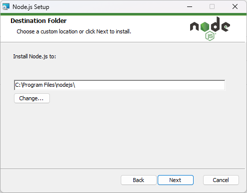 Node.js 설치 경로