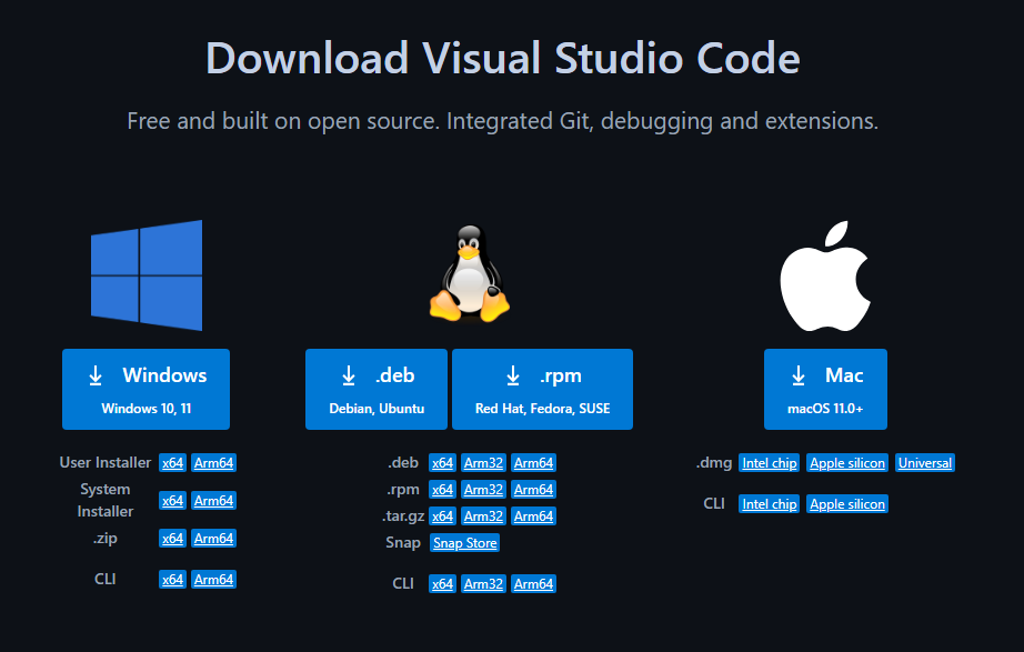 VS Code 다운로드