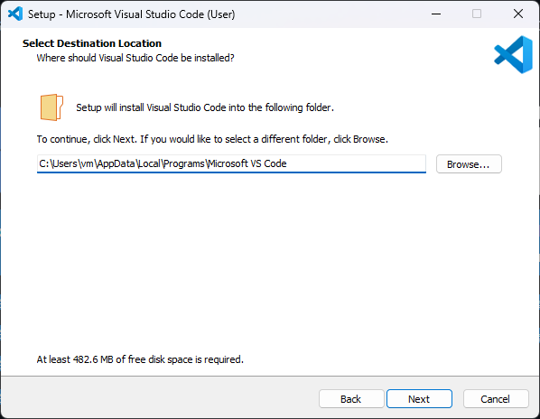 VS Code 설치 경로