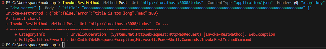 POST /todos (400 validation)